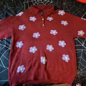retro collared sweater